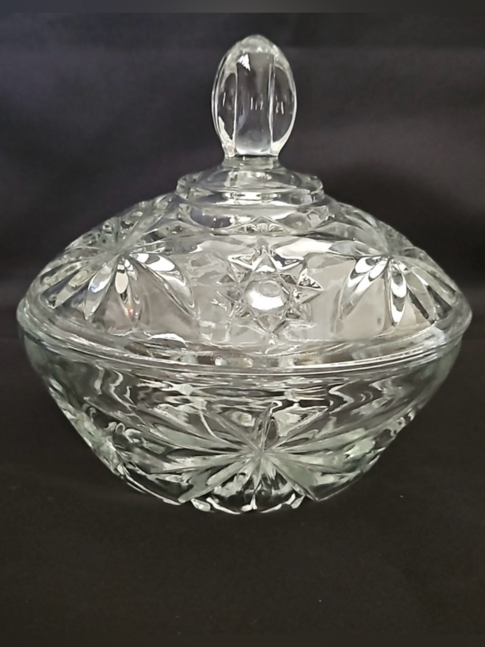 Vintage MCM Anchor Hocking Candy Dish with Lid